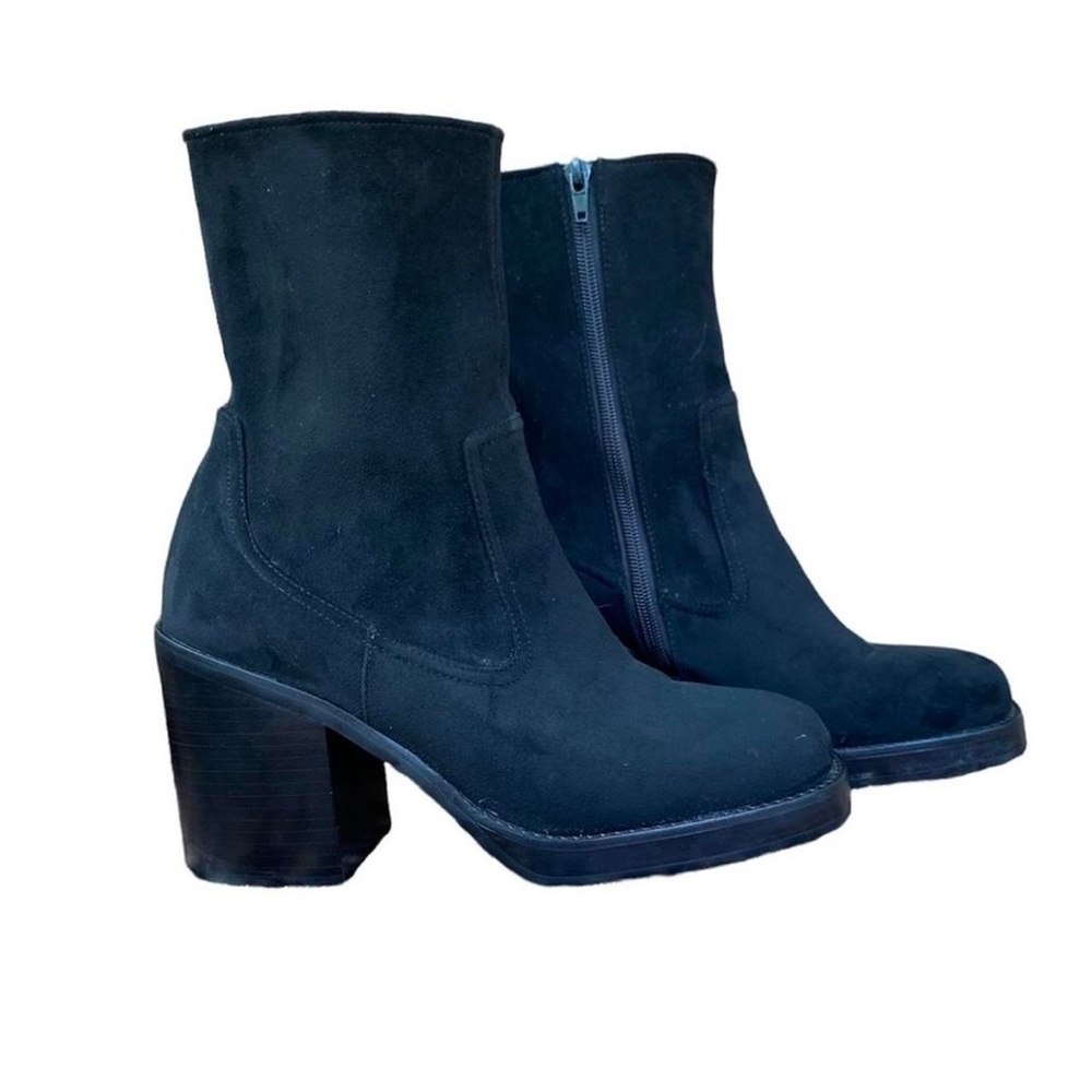 Suede Jeffrey Campbell boots. 3” heel with a sexy square toe